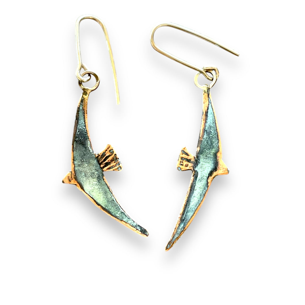 Copper sea birds (patina)